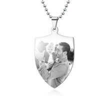 Load image into Gallery viewer, Personalized Stainless Steel Photo Necklace Anniversary Gifts for Dad