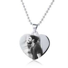 Load image into Gallery viewer, Personalized Stainless Steel Photo Necklace Anniversary Gifts